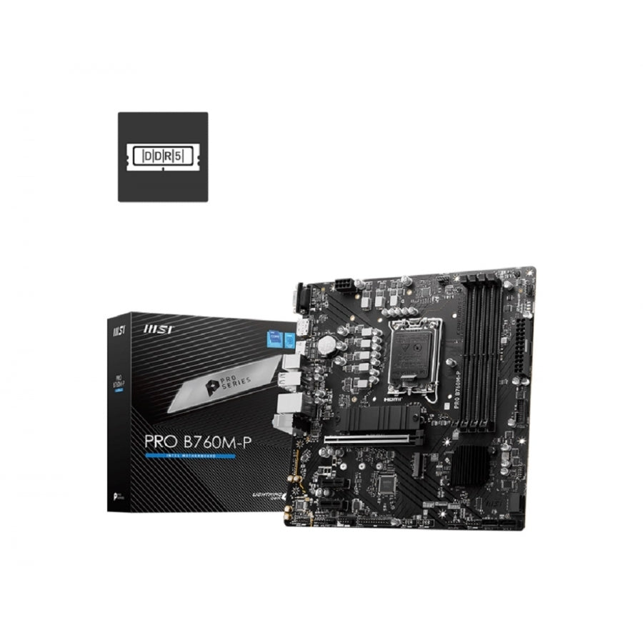 Tarjeta Madre MSI PRO B760M-P - Intel LGA1700, DDR5, PCIe 4.0, M.2