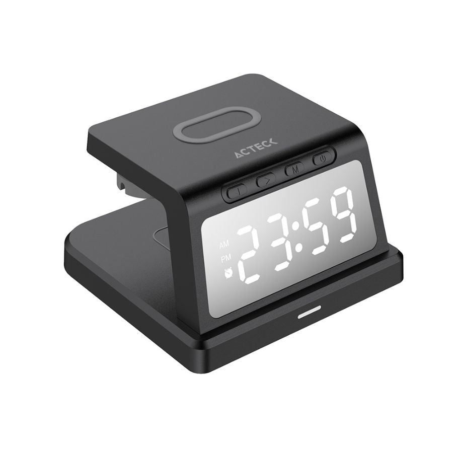 Cargador Acteck Energon S-Mate AC-937146 - Inalámbrico Qi 15W, 3 Dispositivos