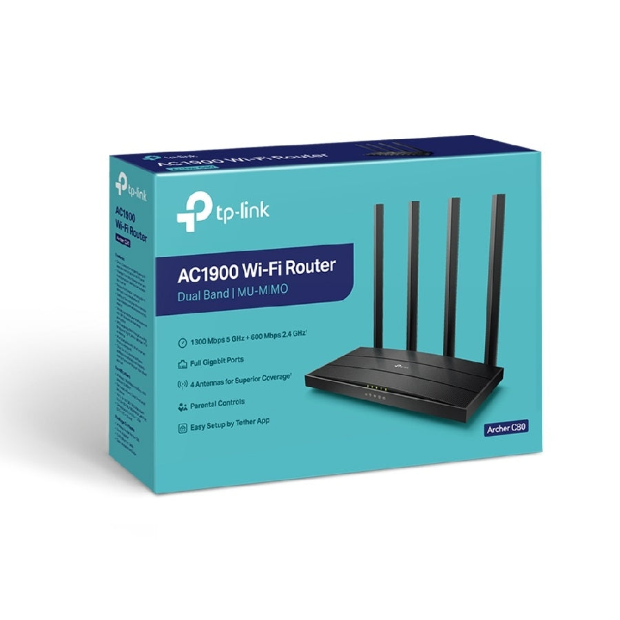 Router TP-Link Archer C80 AC1900 Banda Dual 2.4GHz y 5GHz - 4 Puertos Gigabit