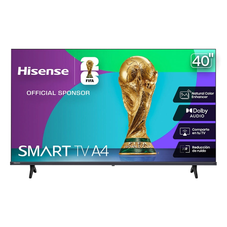 Televisor Hisense 40A4NV 40 Pulgadas Full HD Smart VIDAA - HDMI-eARC, DTS Virtual X Imagen principal del producto