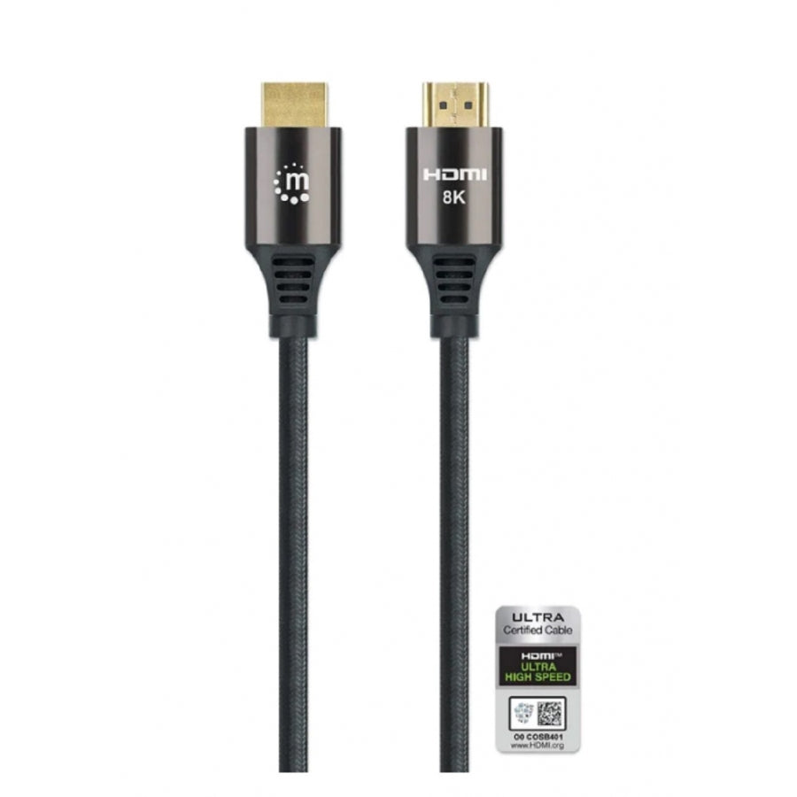 Cable HDMI Manhattan 355940 2.1 Textil 2M - 8K@60Hz Ultra Alta Velocidad Imagen principal del producto