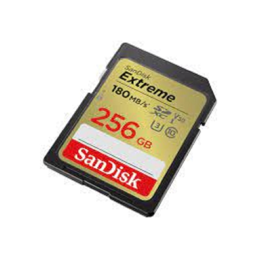 Tarjeta SDXC SanDisk 256GB Extreme - 180MB/s, 4K UHD, Clase 10 U3