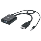 Convertidor Manhattan 151559 HDMI a VGA - Con audio estéreo 3.5mm