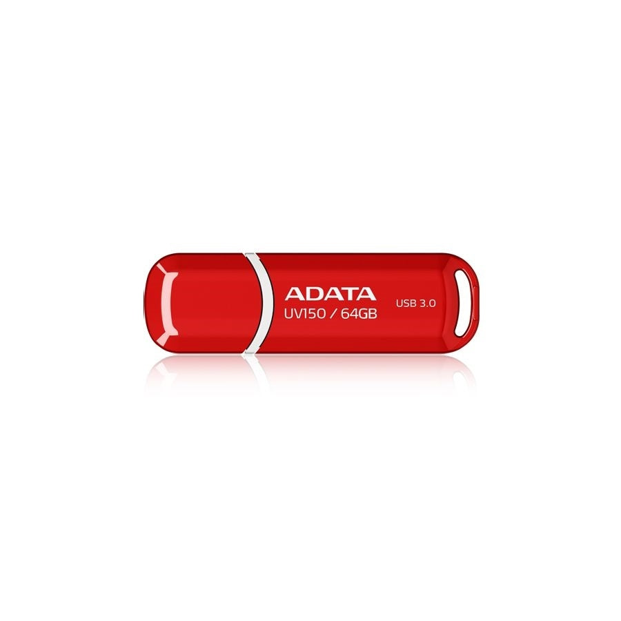 Memoria USB ADATA UV150 64GB USB 3.2 - Rojo, Hasta 100MB/s Imagen principal del producto