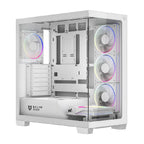 Gabinete Gamer Balam Rush Tank Polar BR-941488 - Media Torre ATX, Cristal Templado, ARGB