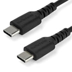 Cable USB-C StarTech 2m Carga Rápida 60W - Sincronización USB 2.0 Blindado Negro