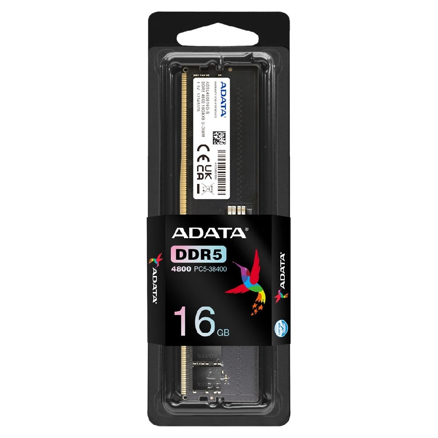 Memoria ADATA DDR5 16GB 4800MHz - U-DIMM 288 Pines, CL40, 1.1V Imagen principal del producto