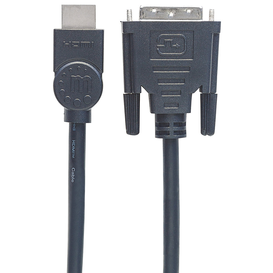 Cable HDMI a DVI-D Manhattan 372510 3.0m - Doble Enlace, 5 Años Garantía Imagen principal del producto