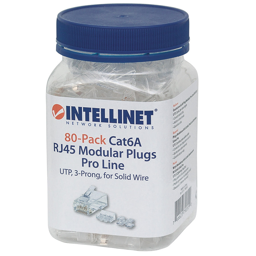 Plug RJ45 INTELLINET 790550 Cat 6A UTP - Pack 80 Piezas Profesional Imagen secundaria del producto