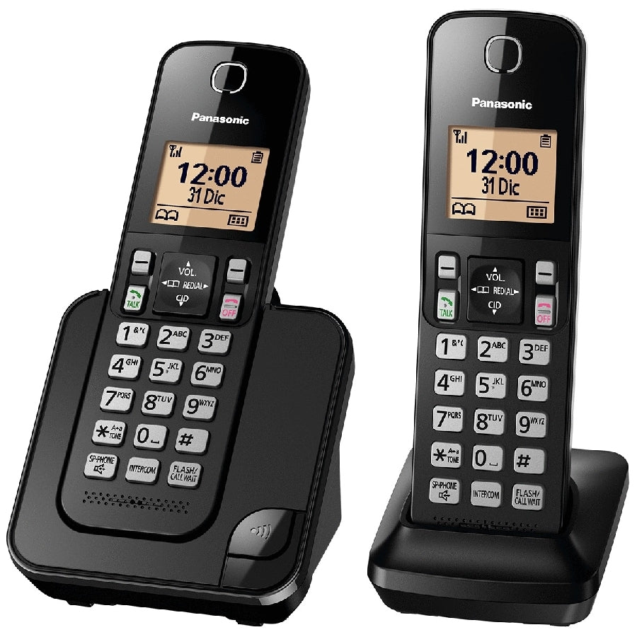 Teléfono Panasonic KX-TGC352MEB inalámbrico - Pantalla LCD, Identificador de llamadas Imagen secundaria del producto