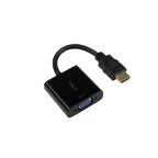 Adaptador ACTECK Shift Plus HDMI a VGA 20cm 4K Plateado Dorado