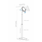 Soporte de Suelo Antirrobo Manhattan 406345 para Tablet e iPad - Altura Regulable 360°