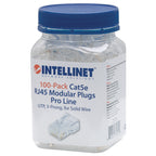 Plug RJ45 Intellinet 790512 CAT 5E UTP - Pack 100 Piezas Oro Chapado