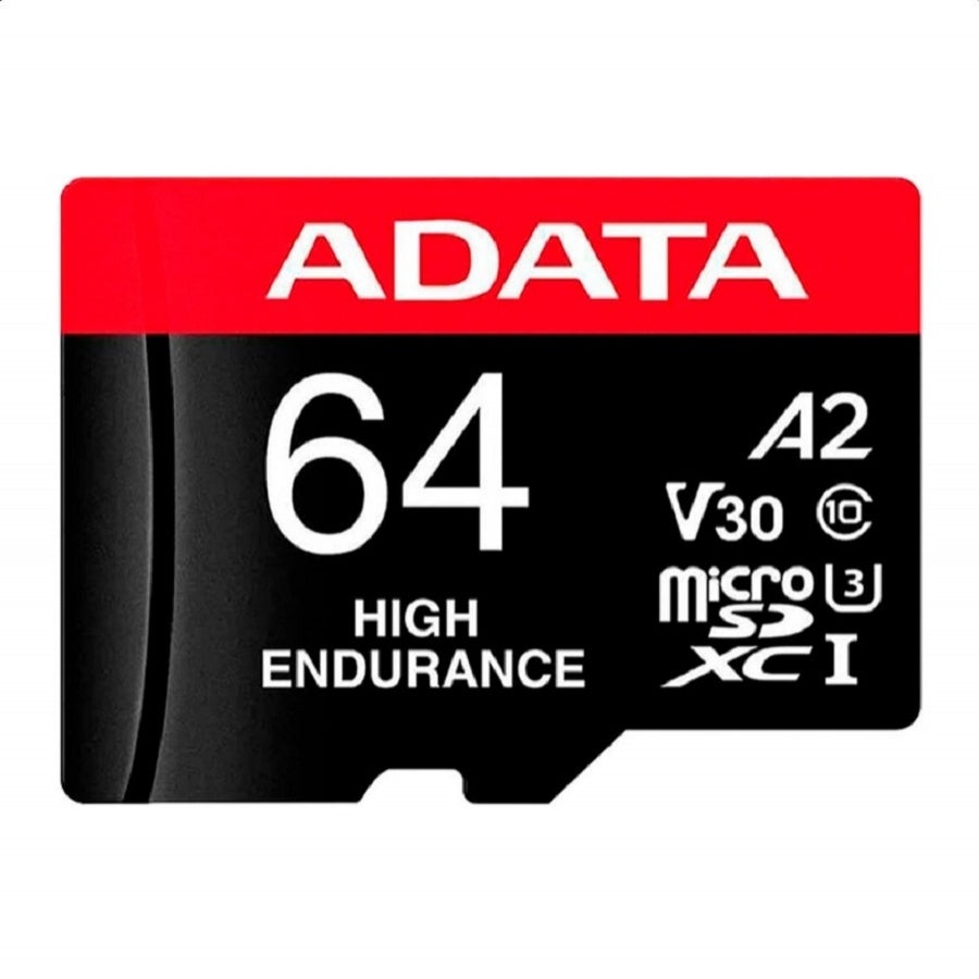 Memoria ADATA Micro SDXC 64GB - UHS-I, Videovigilancia 24/7, 4K, 100MB/80MB, Clase 10 U3 V30 A2