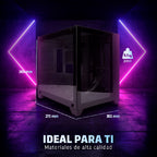 Gabinete Game Factor CSG570 Micro ATX - Doble Cristal Templado, USB 3.0