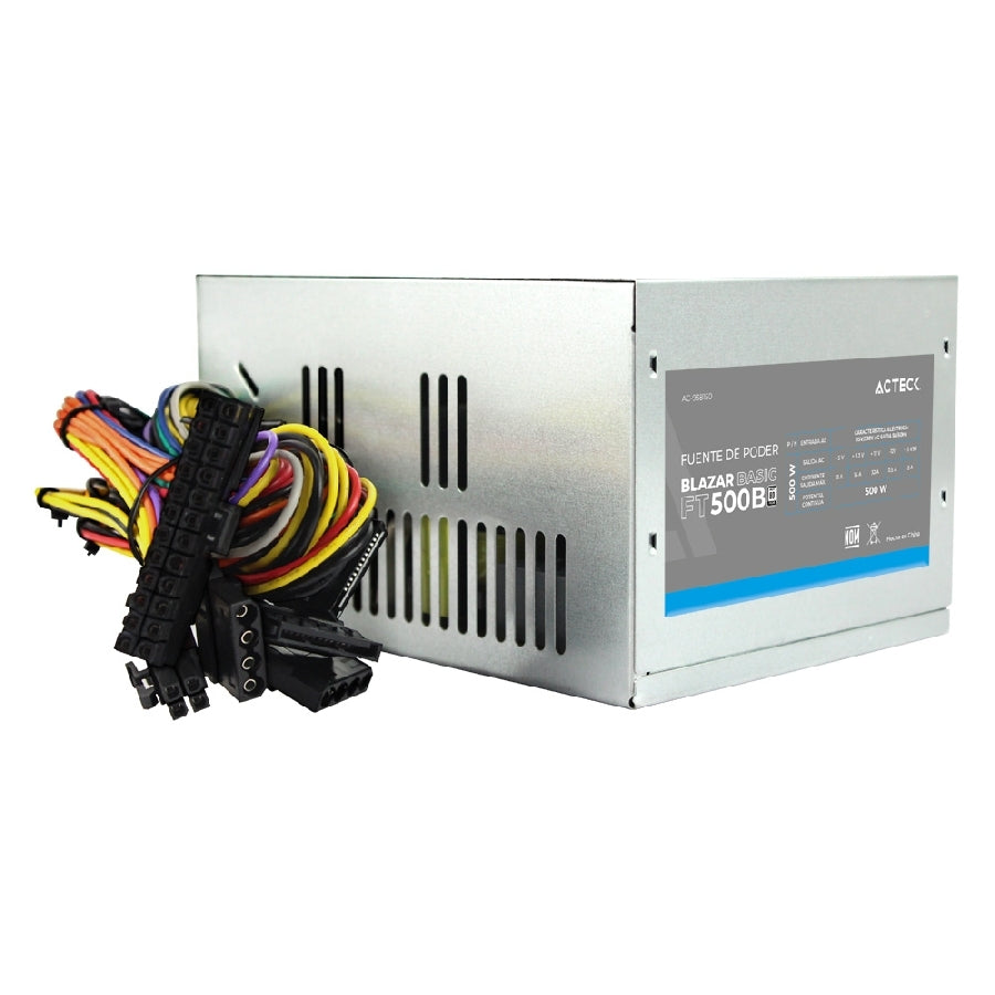 Fuente de Poder Acteck Blazar Basic 500W ATX - Ventilador 120mm Silencioso Imagen secundaria del producto
