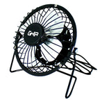 Ventilador de Escritorio GHIA GAC-205 - USB, Metálico Negro, 4 Aspas