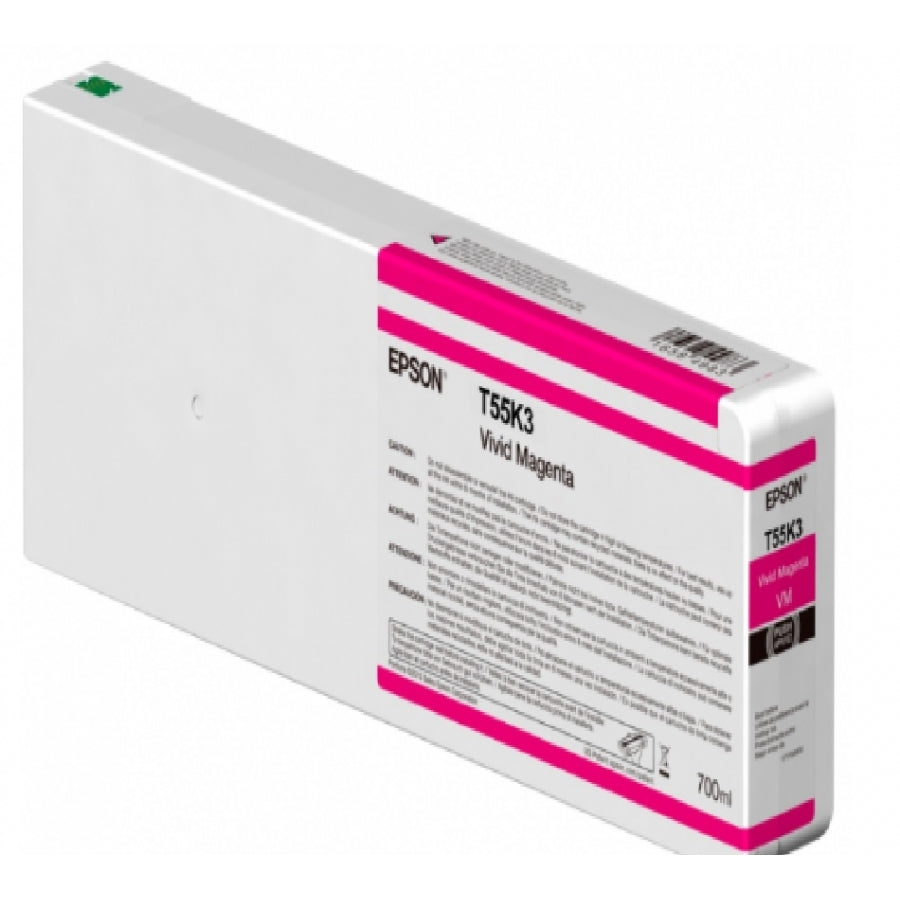 Cartucho Epson T55K300 Magenta Vivo UltraChrome HD - 700ml para Plotters