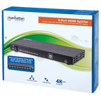 Video Splitter HDMI 4K Manhattan 8 Puertos - Negro, 4K@30Hz, Chasis Metálico