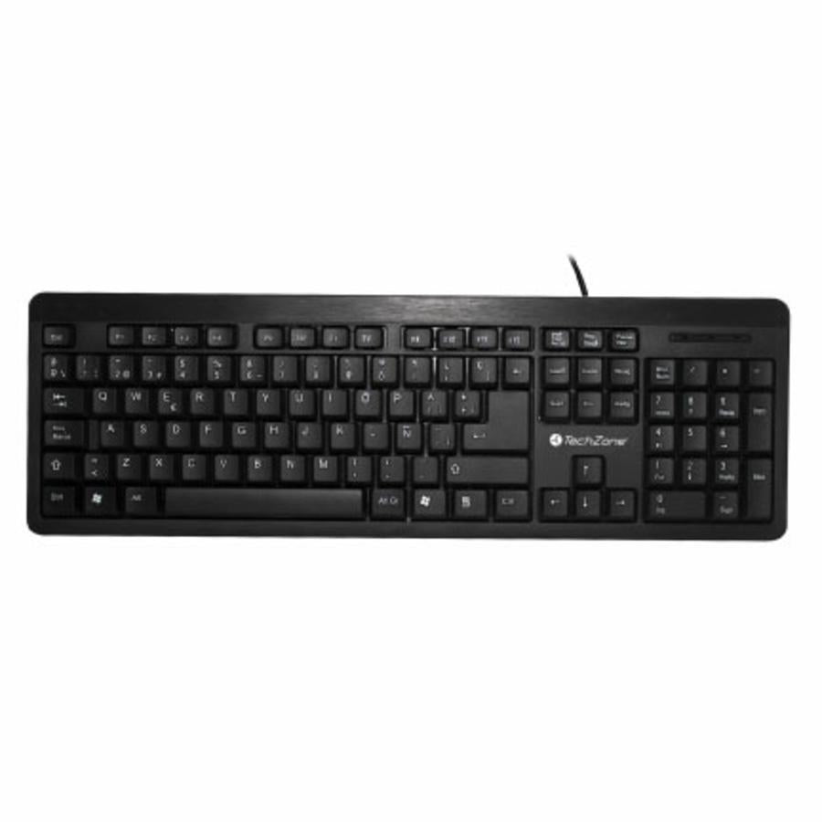 Teclado Tech Zone TZ16TEC01-ALA Alámbrico Ergonómico USB - 104 Teclas Imagen principal del producto