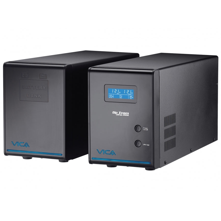 No Break VICA UP TEAM 3000 - 1800W, Pantalla LCD, 4 Tomas Reguladas Imagen principal del producto