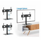 Soporte TV Manhattan 462297 - 32 a 65 pulgadas, Base Vidrio, Altura Ajustable 45kg