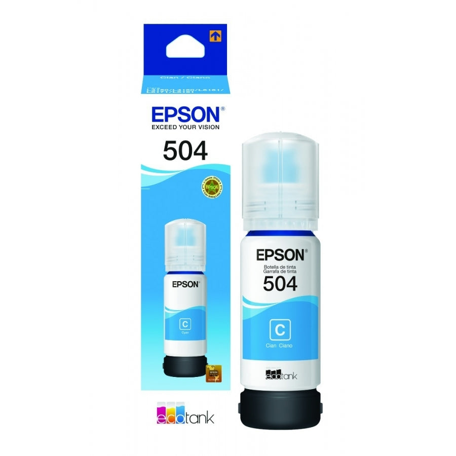 Cartucho Epson T504 Cyan - 6000 Páginas para L4150, L4160, L6161, L6171, L6191
