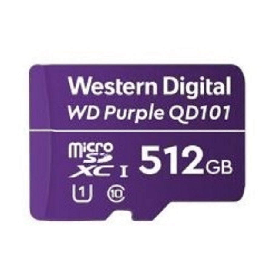 Memoria SanDisk WD Purple 512GB microSDXC - Vigilancia 24/7, Clase 10 Imagen principal del producto