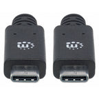 Cable USB-C Manhattan 355223 - USB 3.1 10Gbps 5A 1 Metro Negro