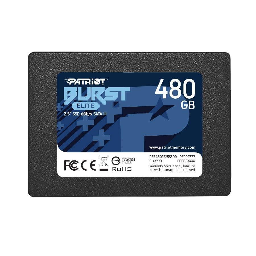 SSD Patriot Burst Elite 480GB 2.5" SATA - 450MB/s Lectura, Ideal para PC y Laptop