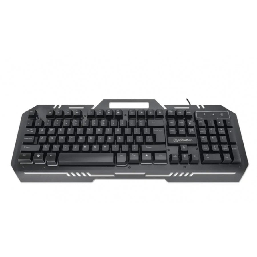 Teclado Gaming Manhattan 180610 - LED Multicolor, Soporte Celular, IPX4