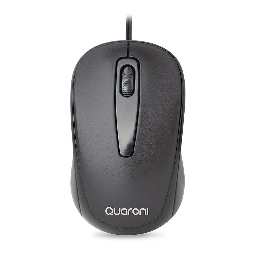 Mouse Óptico Quaroni MAQ02N Alambrico 1200 DPI - Plug & Play Negro Imagen principal del producto