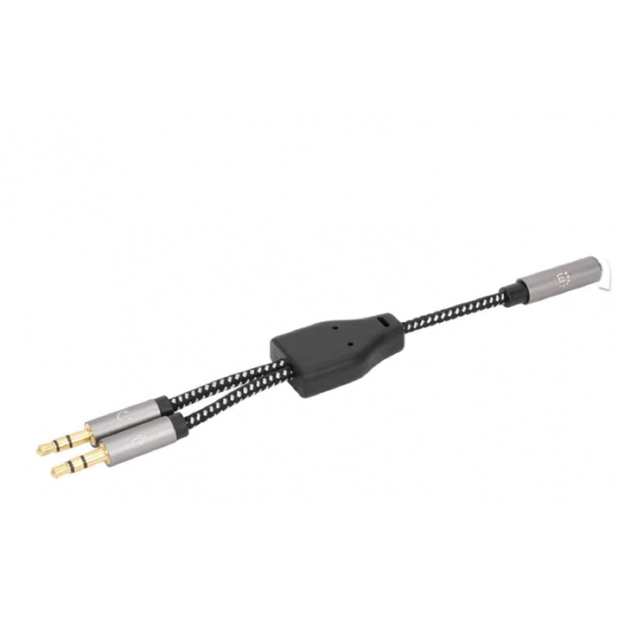 Adaptador Manhattan 356121 Audio 3.5mm 1H a 2M - Divisor para Auriculares y Micrófono Imagen secundaria del producto