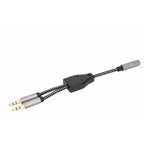 Adaptador Manhattan 356121 Audio 3.5mm 1H a 2M - Divisor para Auriculares y Micrófono