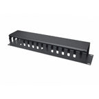 Organizador Horizontal de Cables Intellinet 716062 19 pulgadas - Construcción Metálica