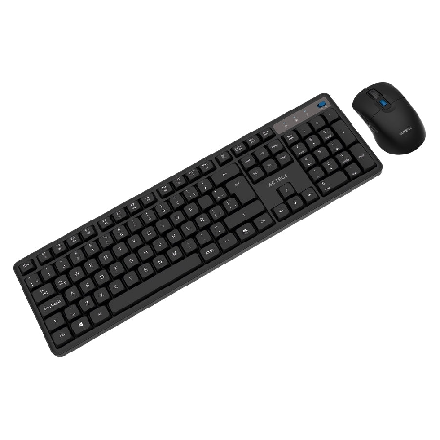 Kit Teclado y Mouse Acteck Creator Silent Pro MK474 - Inalámbrico USB, 106 Teclas, 5000 DPI