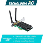 Tarjeta de Red TP-Link Archer T4E PCI Express - WiFi AC1200 Dual Band