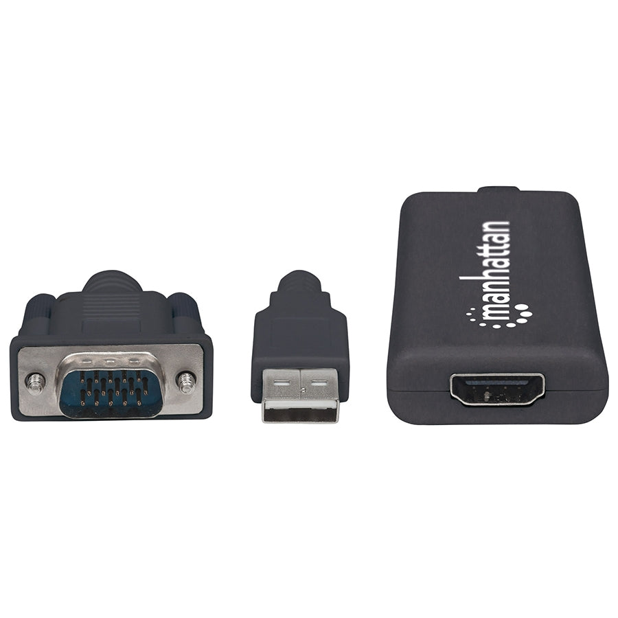 Convertidor VGA USB a HDMI Manhattan 152426 - Audio, Full HD, HDCP