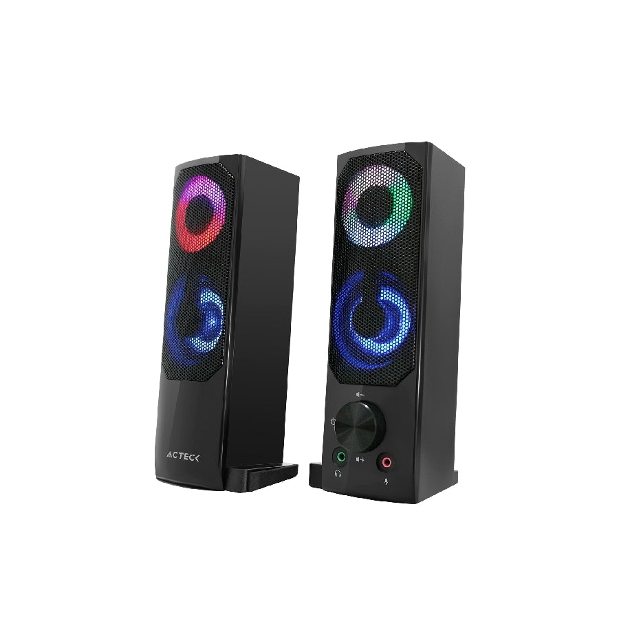Bocinas Alámbricas ACTECK AS450 3.5mm - 6W RMS, LED, USB