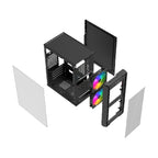 Gabinete Acteck Doom Ultra Crystal GI750C Mini Torre - Cristal Templado, Fuente 500W