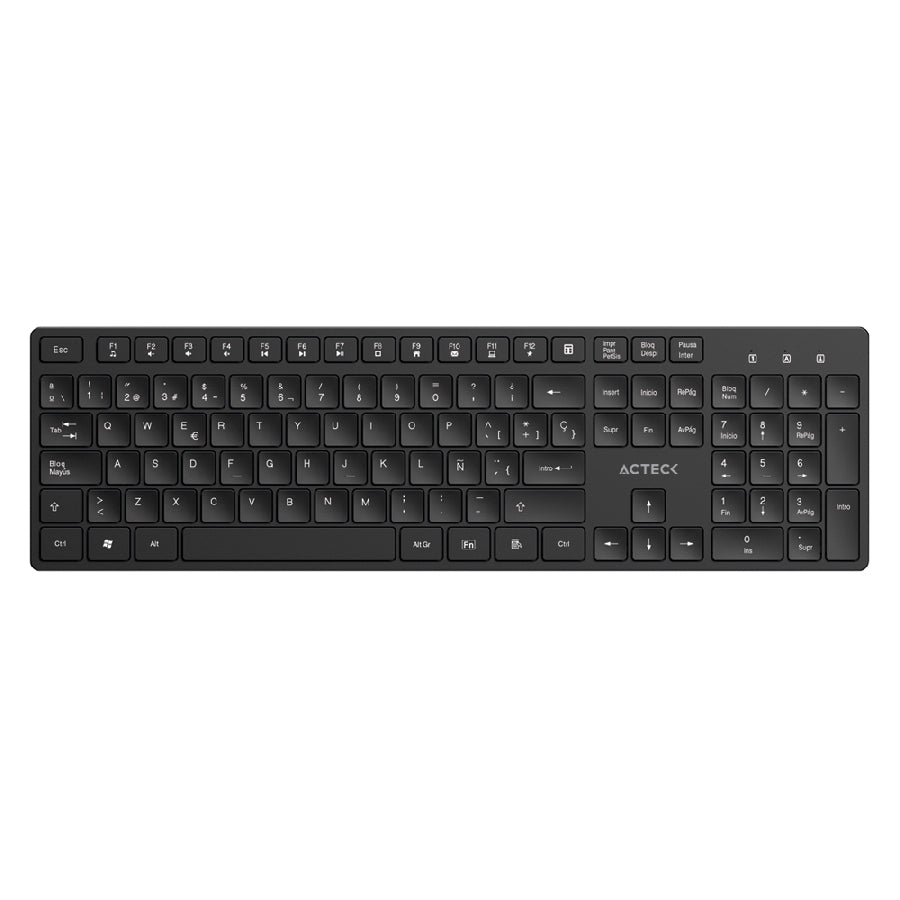 Teclado Inalámbrico ACTECK VANTAGE AERO TI555 2.4GHz - 105 Teclas Multimedia