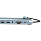 Docking Station EC LINE EC-BYL-2003U2 12 en 1 - HDMI 4K, USB-C PD 100W