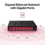Switch Mercusys MS108G 8 Puertos Gigabit 10/100/1000 Mbps - Escritorio