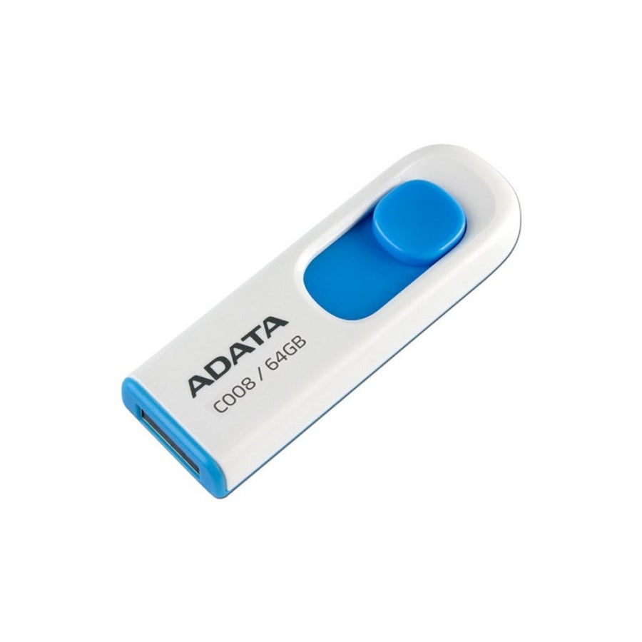Memoria USB ADATA C008 64GB USB 2.0 - Retráctil, Portátil y Segura