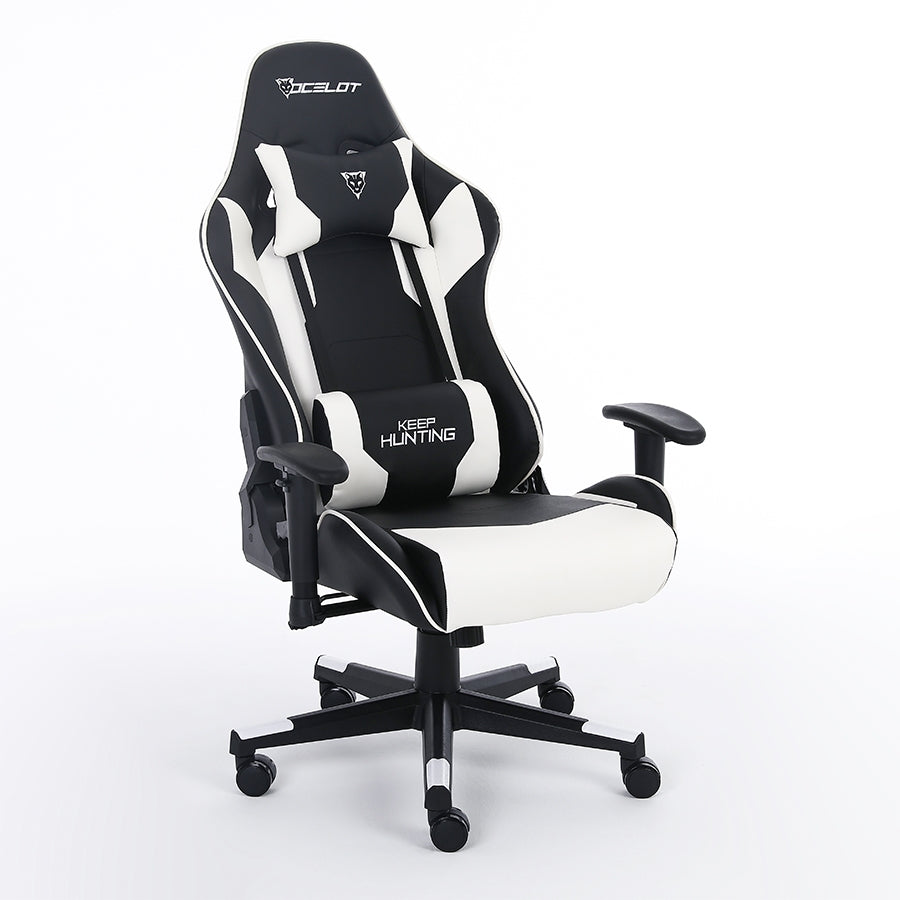 Silla Gamer Ocelot OSB-04 - Reclinable 90-155°, Soporta 150kg, Cojines Lumbar y Cervical