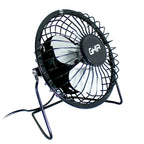 Ventilador de Escritorio GHIA GAC-205 - USB, Metálico Negro, 4 Aspas