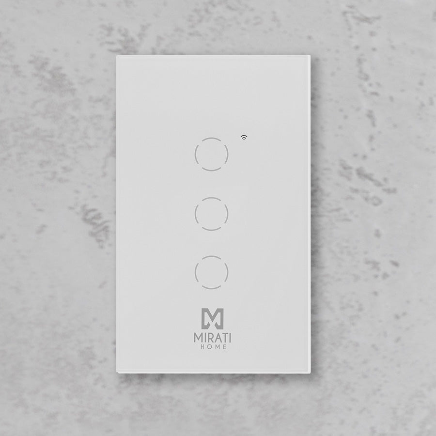 Apagador Inteligente Mirati M3SI2 3 Touch WiFi - Compatible Alexa y Google Imagen principal del producto