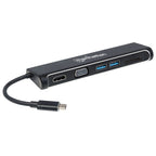 Docking Manhattan USB-C 4 en 1 - HDMI, VGA, USB 3.1 y Lector SD