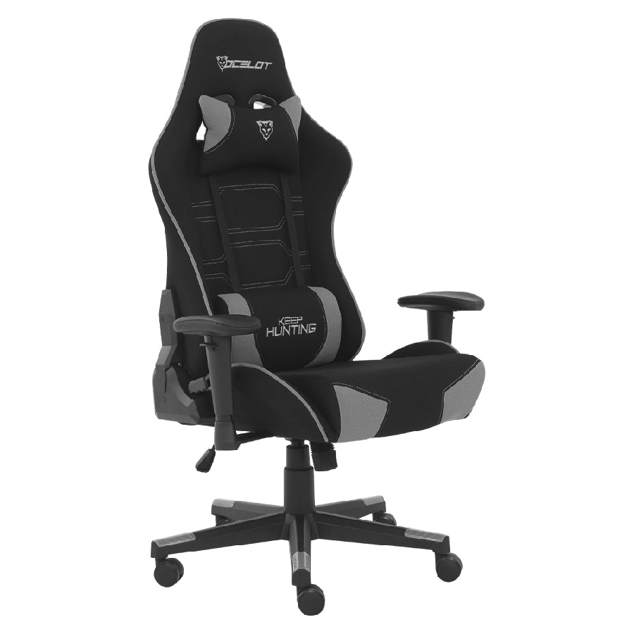 Silla Ocelot Gaming OST-Black Mist - Reclinable hasta 155°, Soporta 150kg