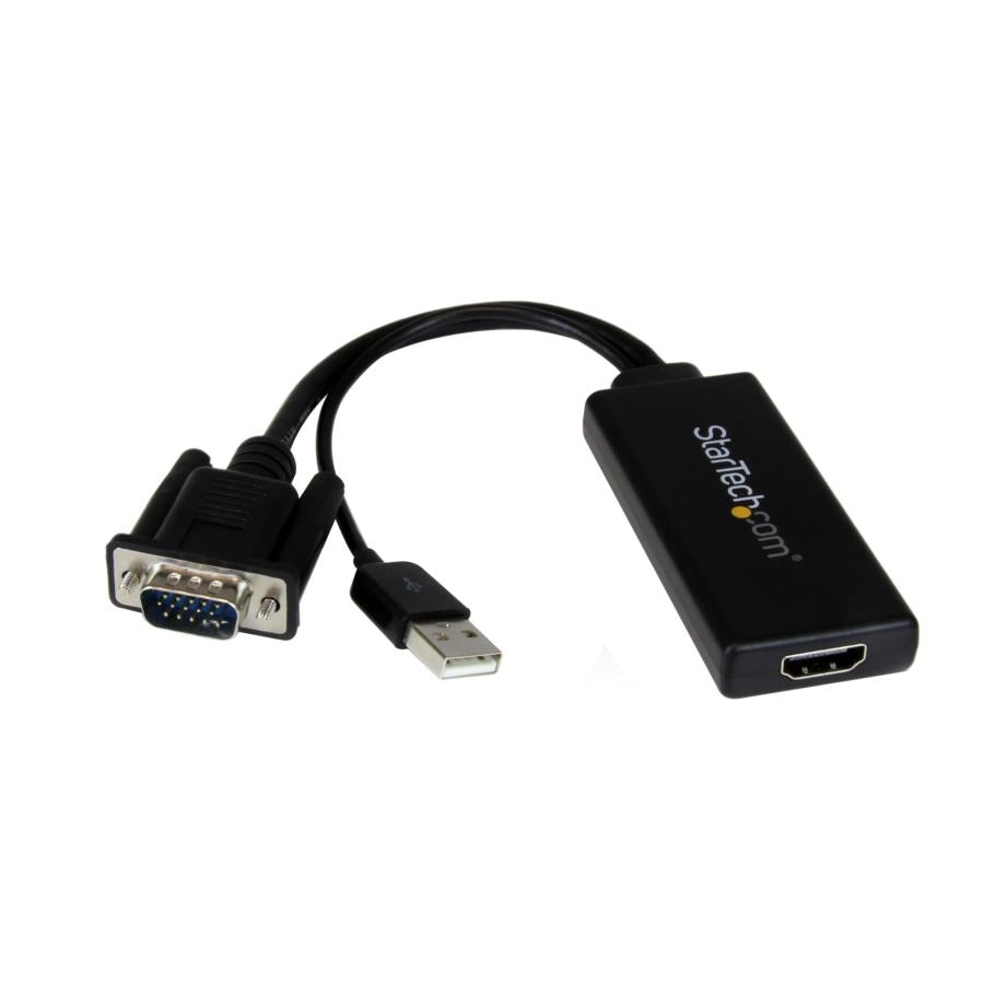 Adaptador VGA a HDMI StarTech VGA2HDU - 1080P con Audio y USB